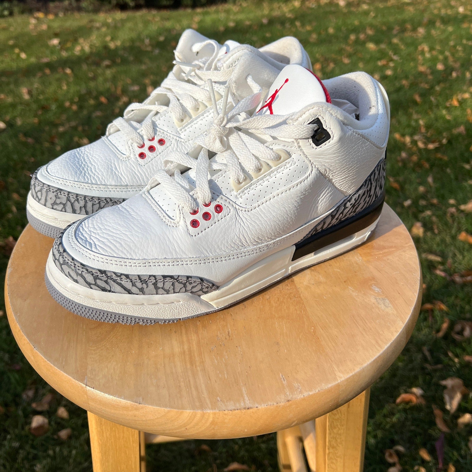 Air Jordan 3 Retro GS White Cement Reimagined Kids Shoes - Size 6.5