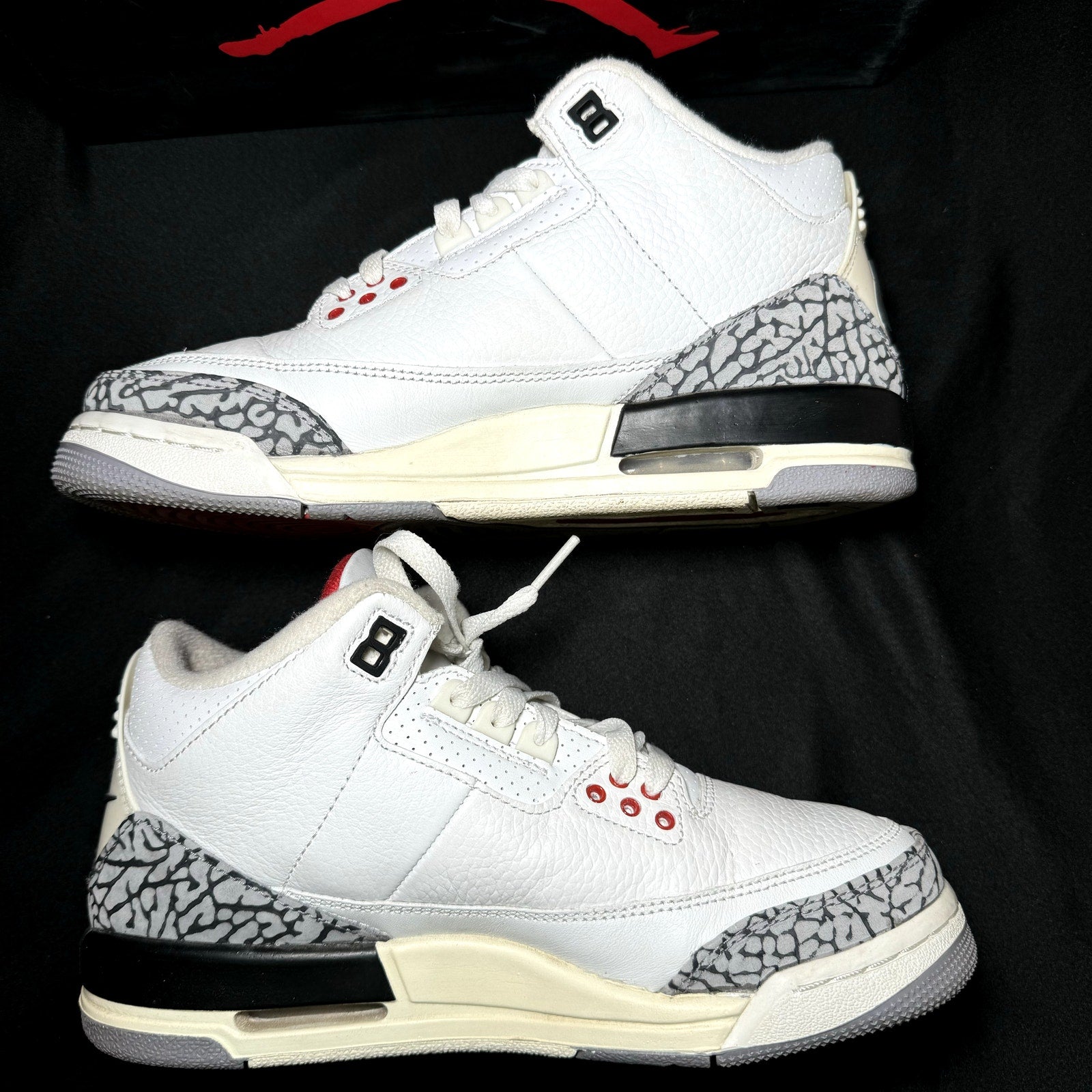 Air Jordan 3 Retro GS White Cement Reimagined Kids Shoes - Size 7