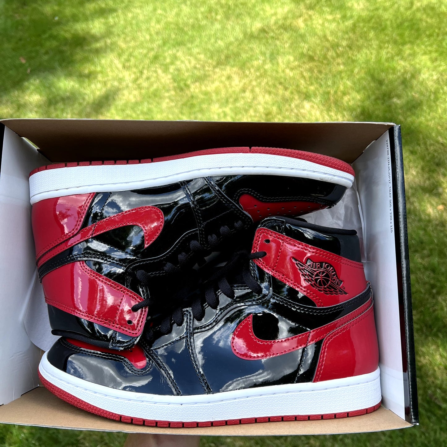 Air Jordan 1 Retro High OG Patent Bred Men's Shoes - Size 9