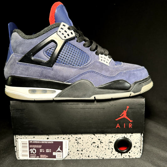 Air Jordan 4 Retro Winter Loyal Blue 2019 Men's Shoes - Size 10