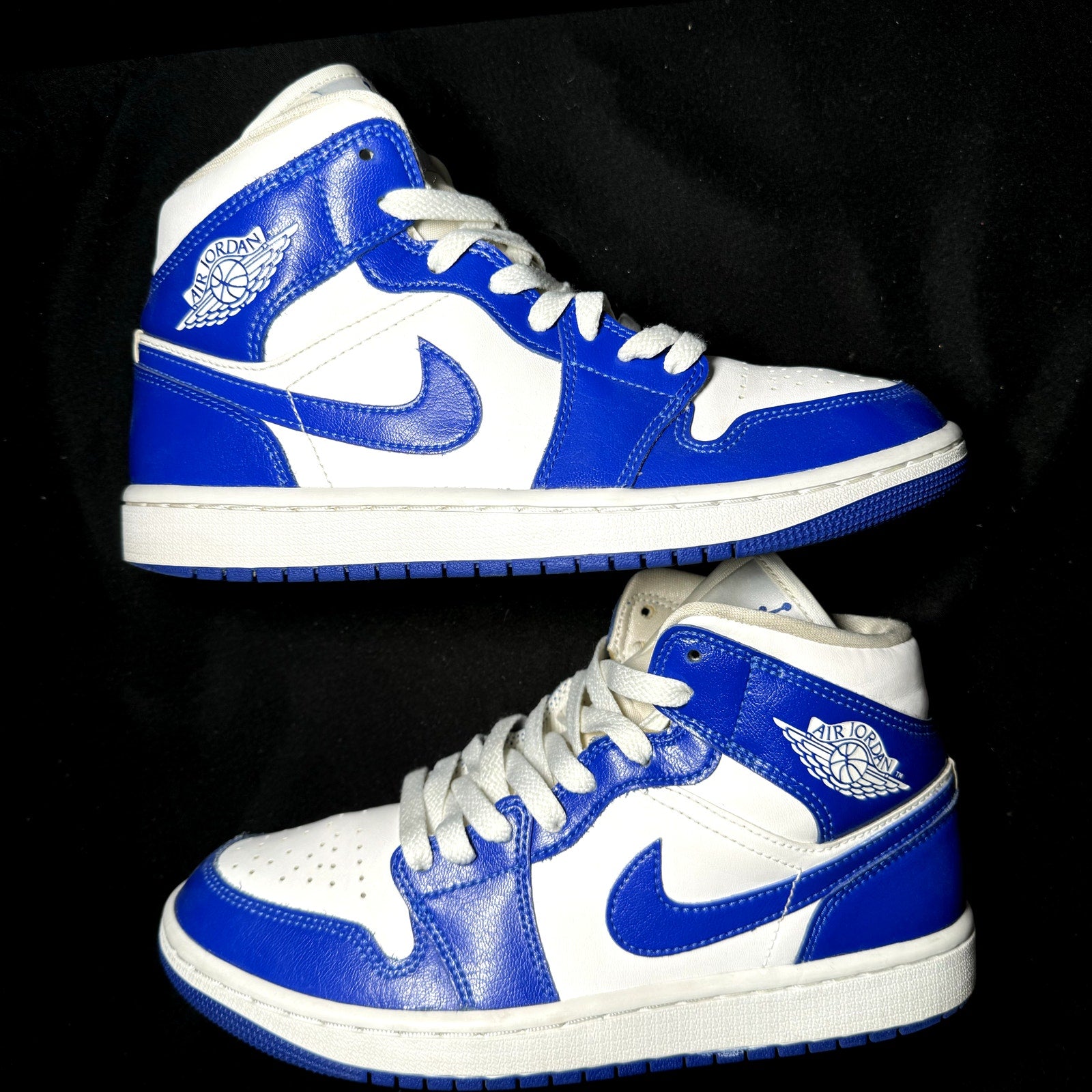 Air Jordan 1 Mid Kentucky Blue Women's Shoes - Size 7.5