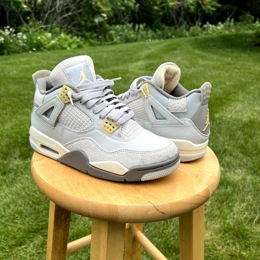 Air Jordan 4 Retro SE Craft Photon Dust Kids Shoes- Size 6.5