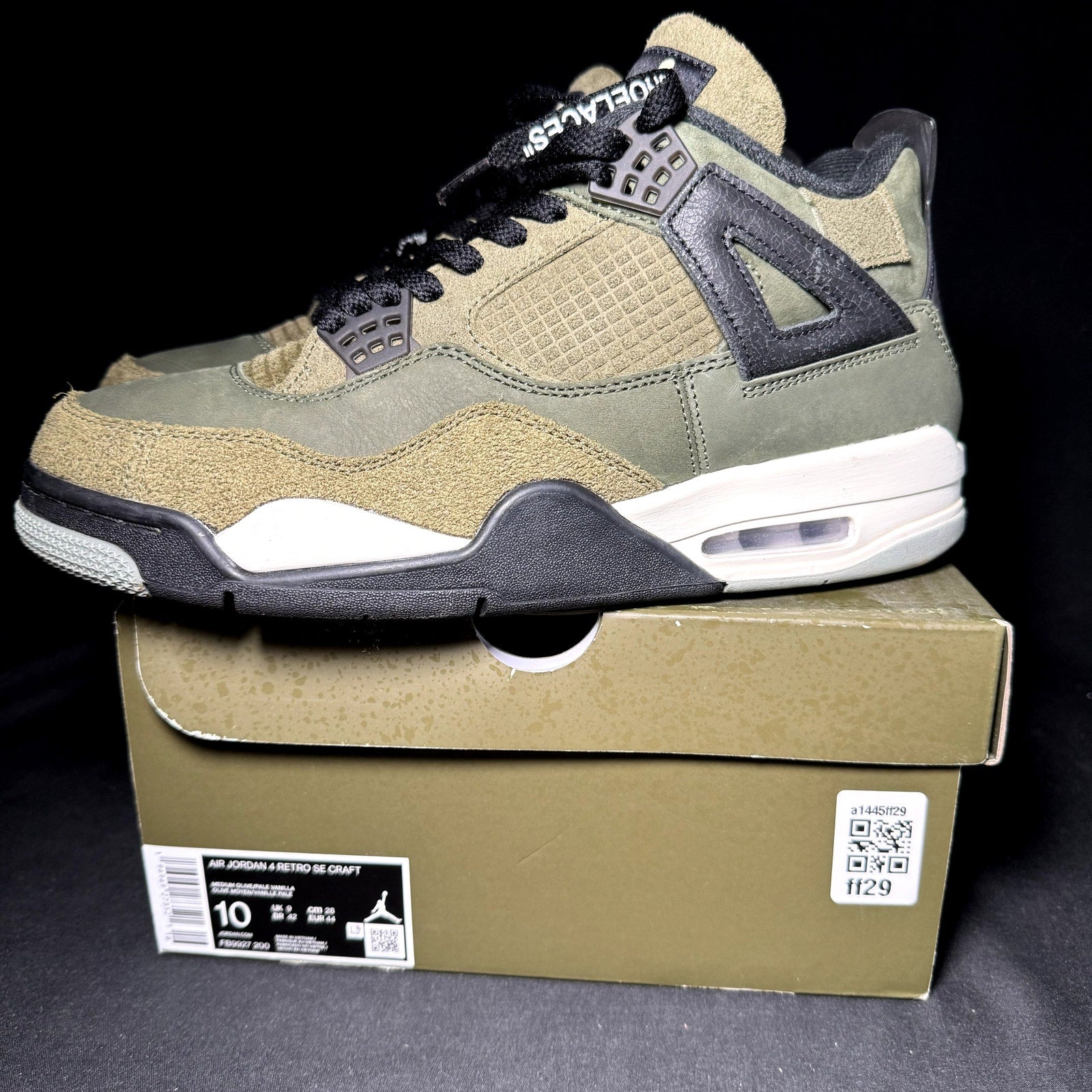 Air Jordan 4 Retro SE Craft Olive 2023 Men's Shoes - Size 10