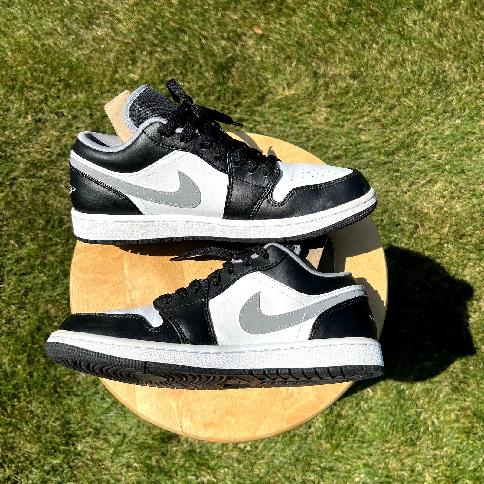 Air Jordan 1 Low Black Medium Grey Men's Shoes - Size 8.5