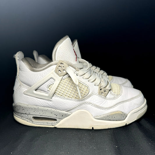 Air Jordan 4 Retro GS White Oreo Kids Shoes - Size 6.5