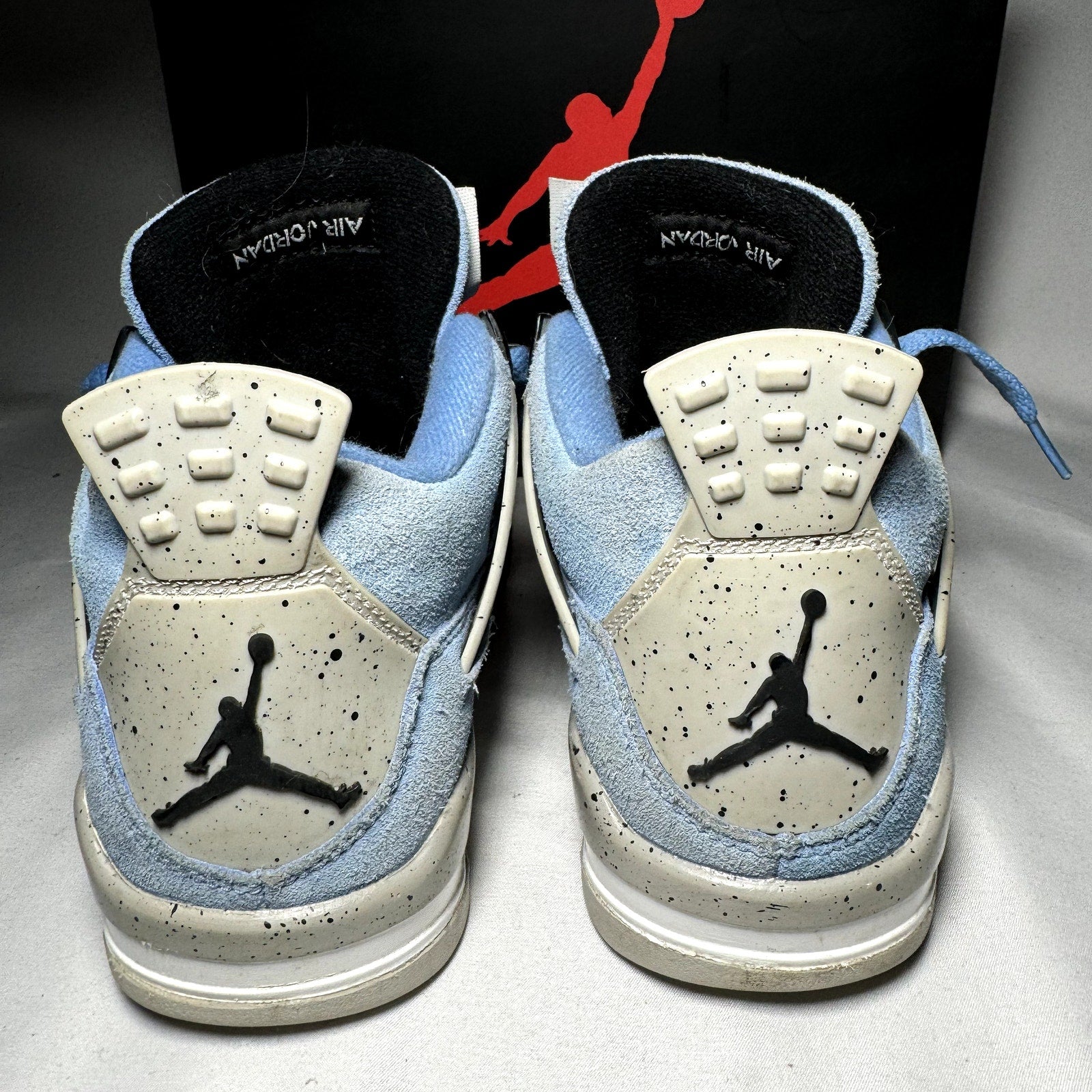 Air Jordan 4 Retro GS University Blue Kids Shoes - Size 4.5