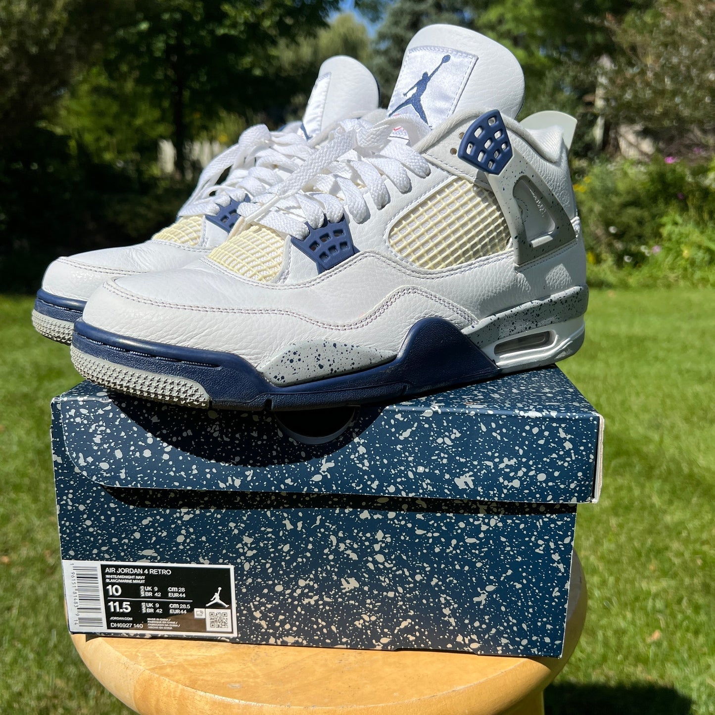 Air Jordan 4 Retro Midnight Navy Men's Shoes - Size 10