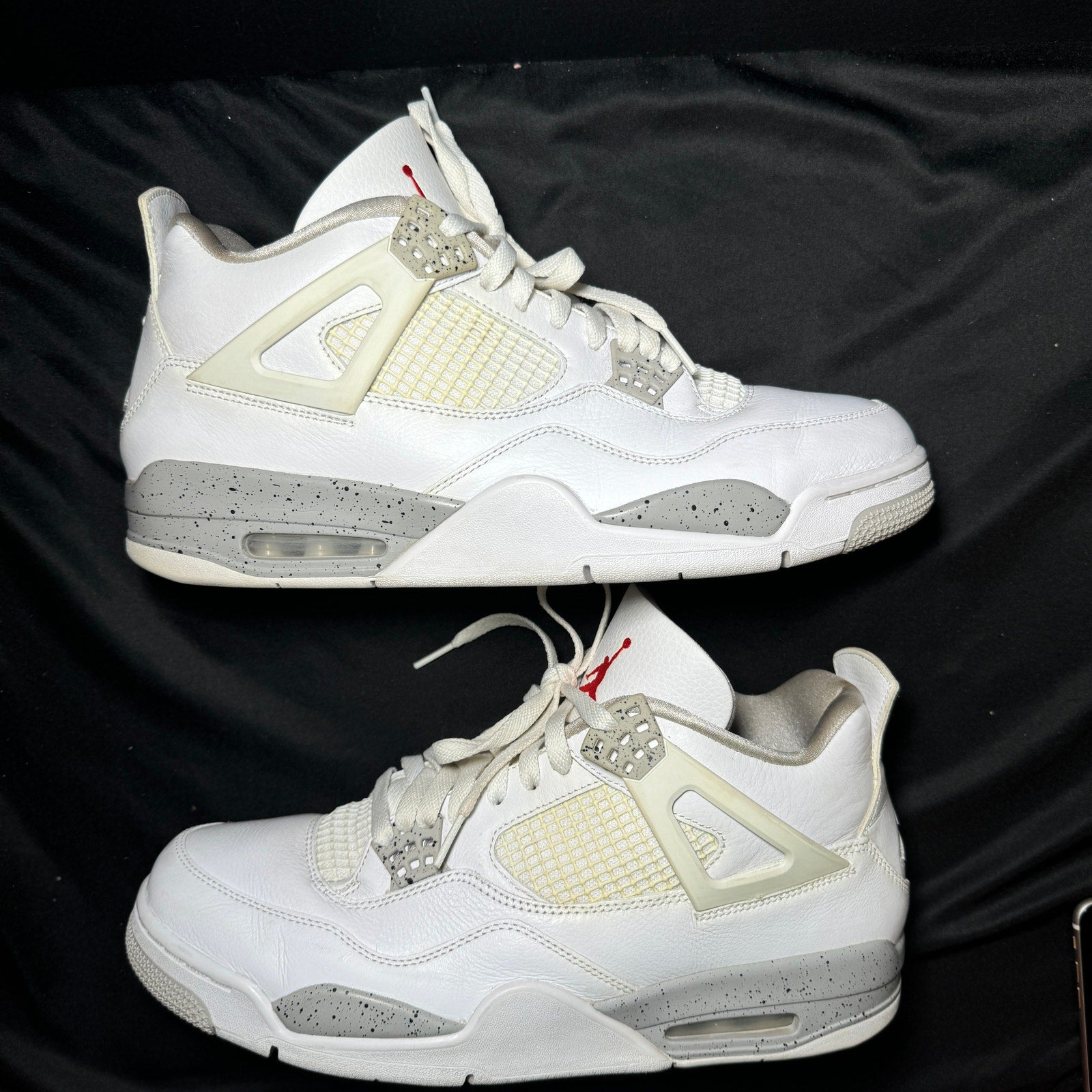 Air Jordan 4 Retro White Oreo Men's Shoes - Size 12