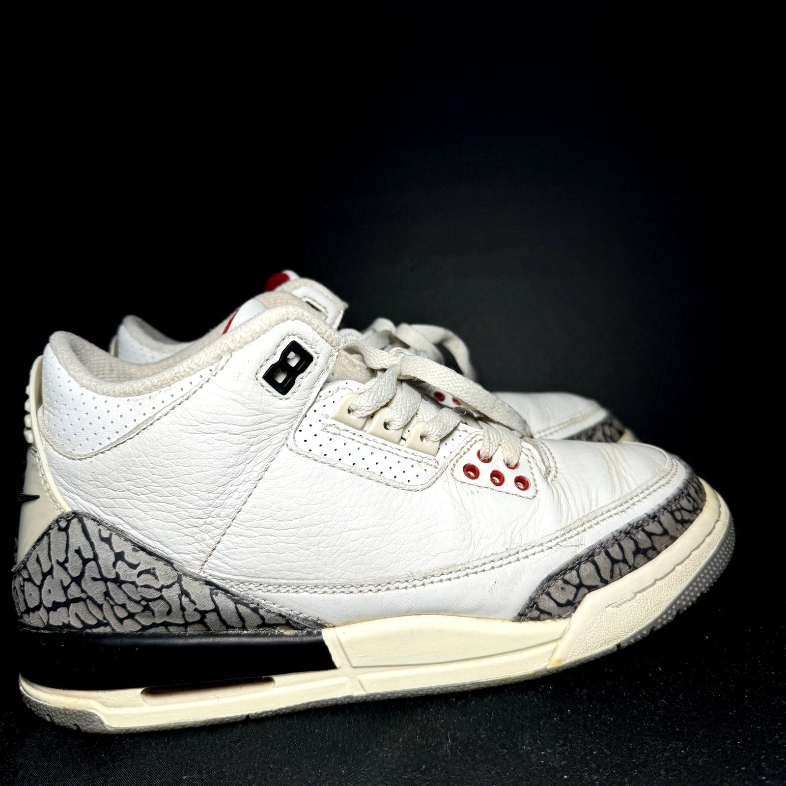 Air Jordan 3 Retro GS White Cement Reimagined Kids Shoes - Size 6.5