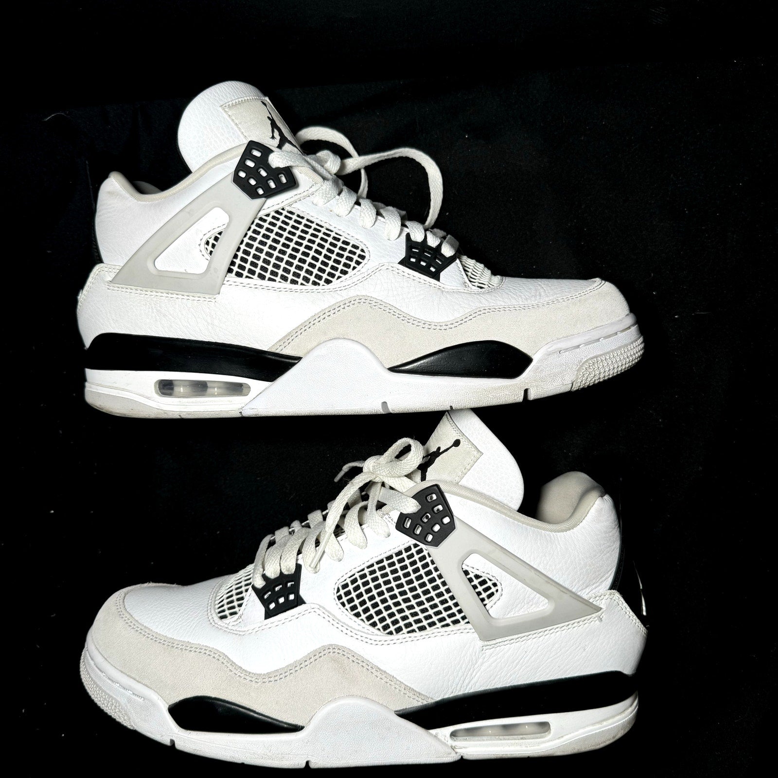 Air Jordan 4 Retro Military Black Men's Shoes - Size 12