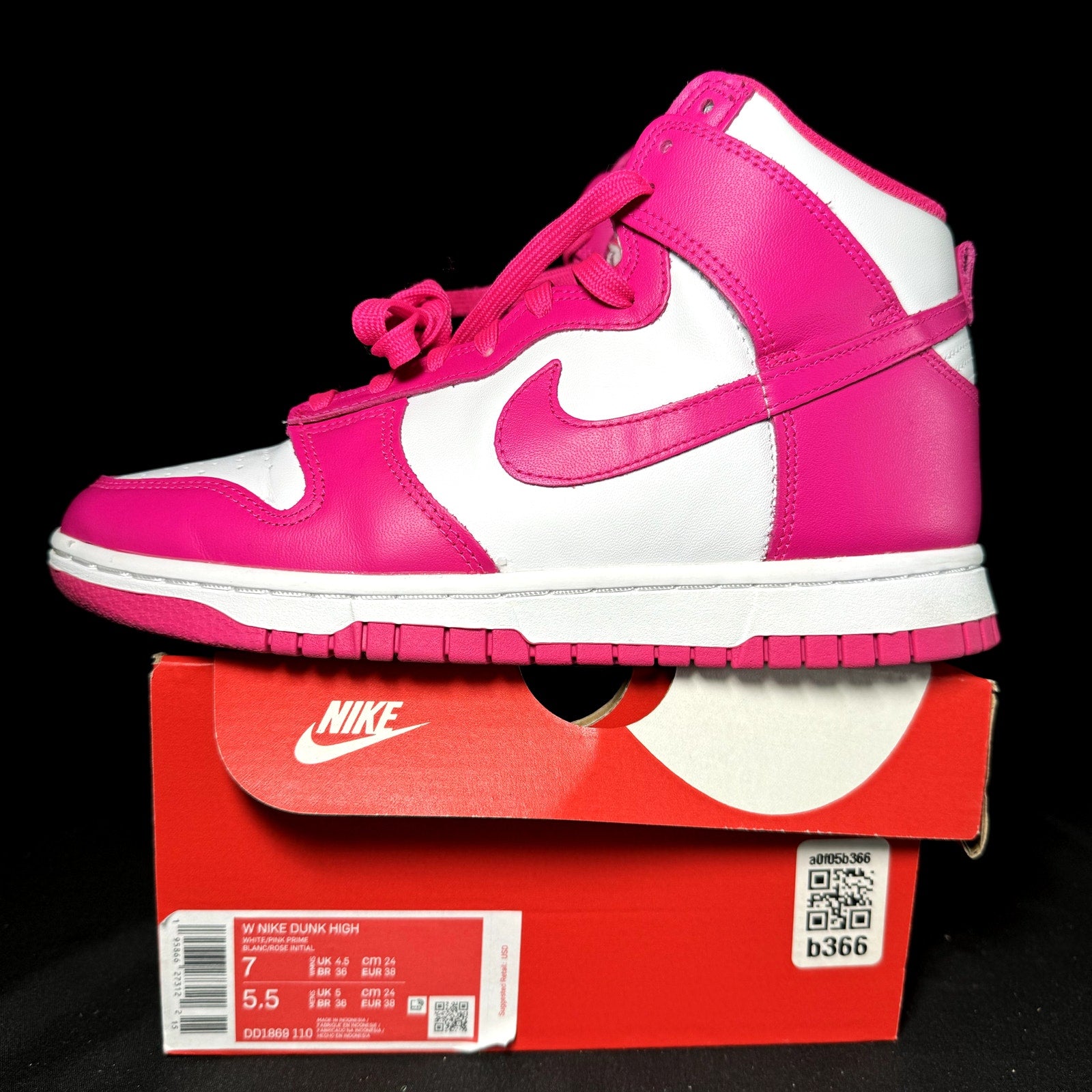 Nike Dunk High Pink Prime 2021 Women's Shoes - Size 7