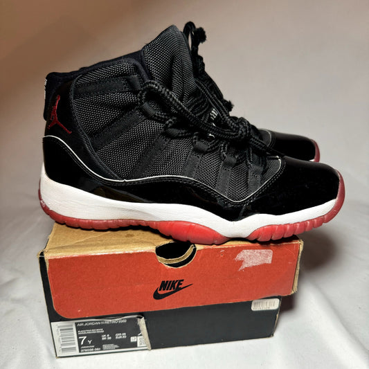 Air Jordan 11 Retro GS Bred 2019 Kids Shoes - Size 7