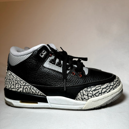 Air Jordan 3 Retro OG BG Black Cement 2018 Kids Shoes - Size 6.5