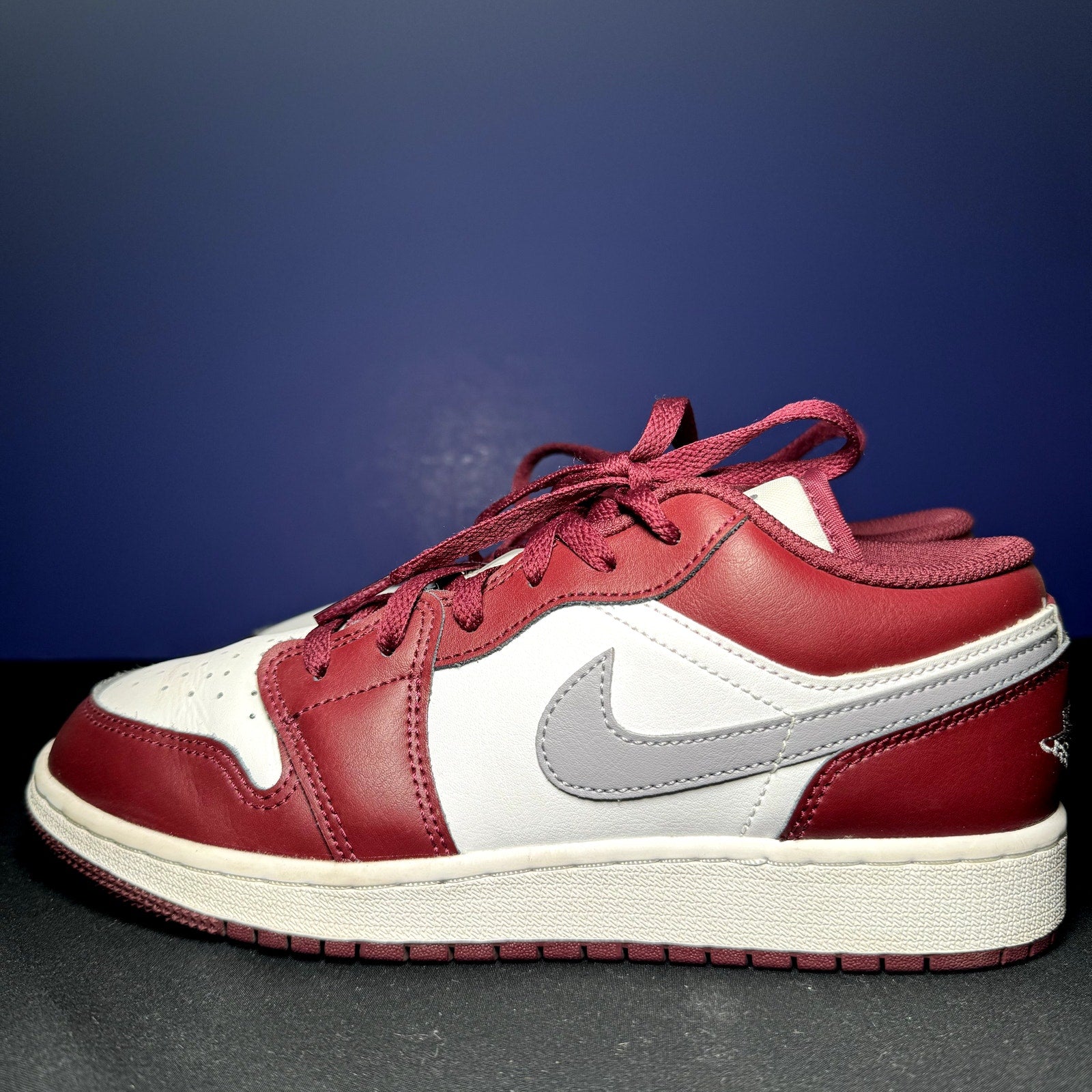 Air Jordan 1 Low GS Cherrywood Red Kids Shoes - Size 6