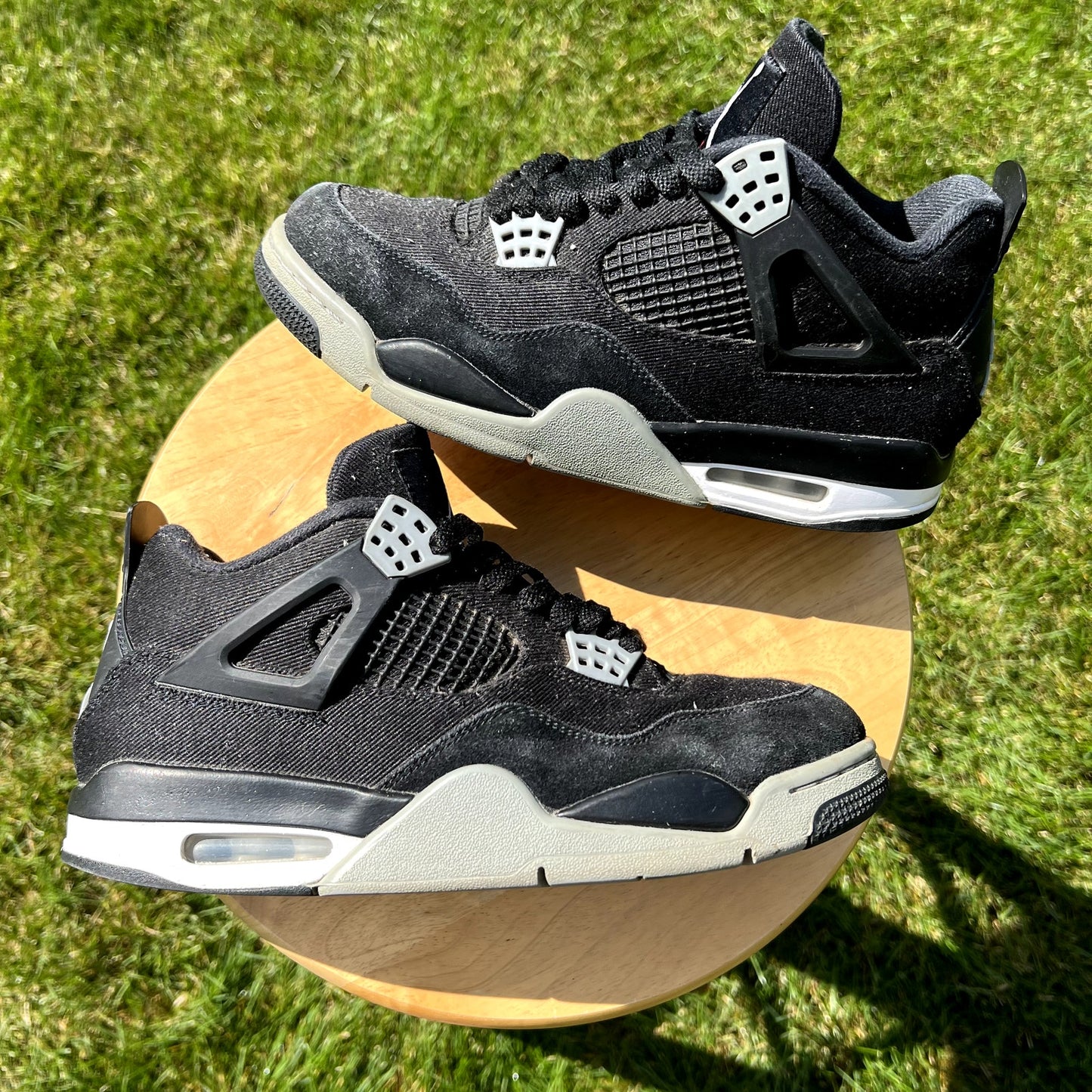 Air Jordan 4 Retro SE Black Canvas Men's Shoes - Size 8