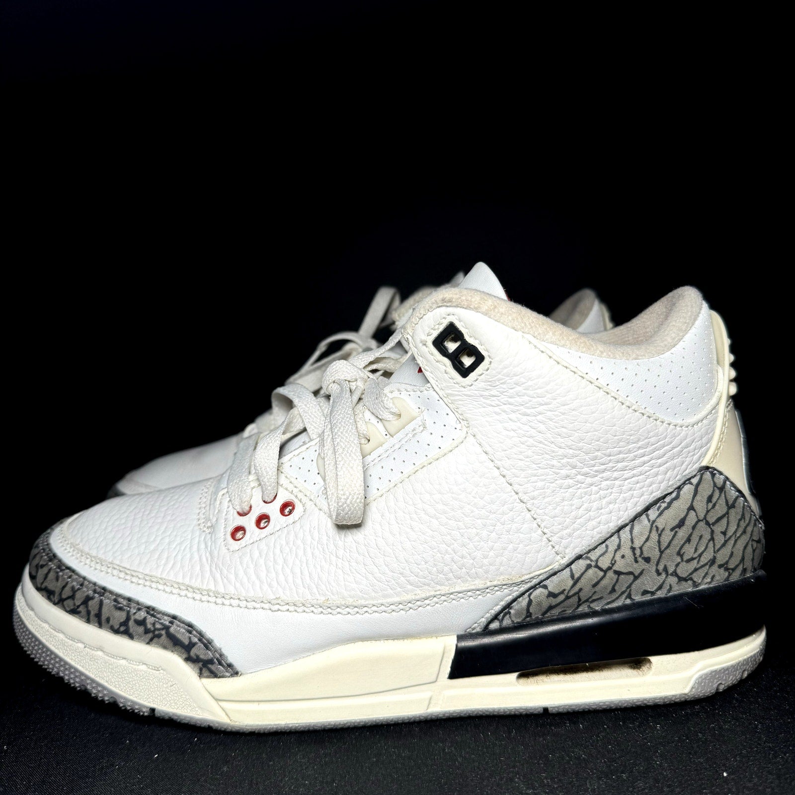 Air Jordan 3 Retro GS White Cement Reimagined Kids Shoes - Size 6.5