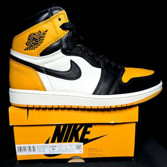 Air Jordan 1 Retro High OG Yellow Toe Men's Shoes - Size 9.5