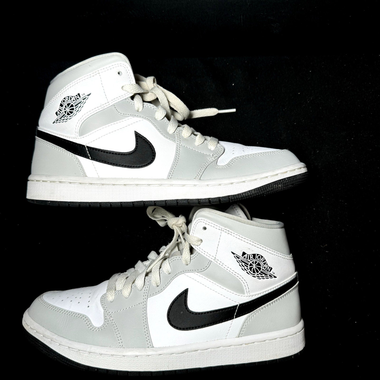 Air Jordan 1 Mid Grey Fog Women's Shoes - Size 9.5