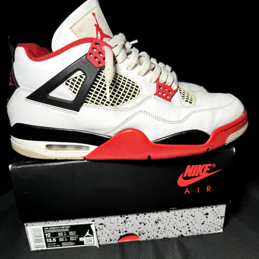 Air Jordan 4 Retro OG Fire Red 2020 Men's Shoes - Size 12