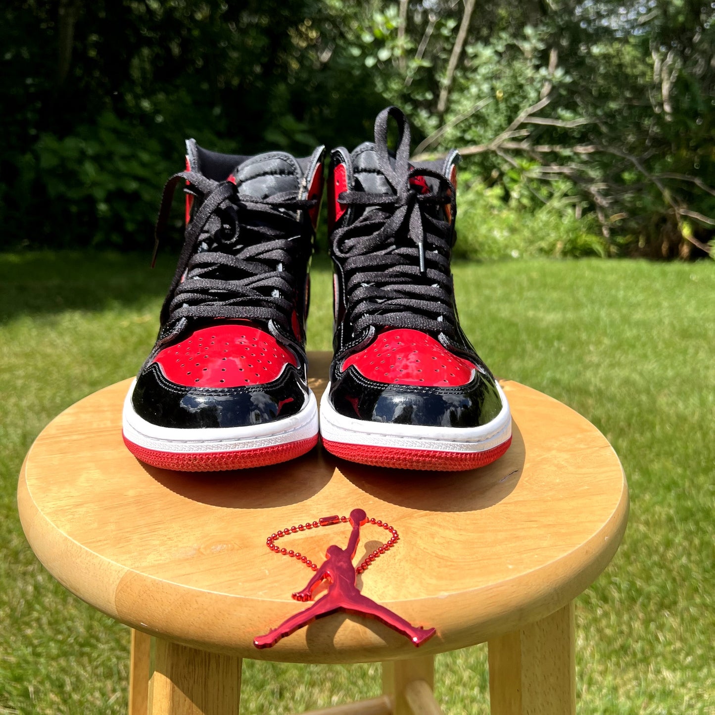 Air Jordan 1 Retro High OG Patent Bred Men's Shoes - Size 9