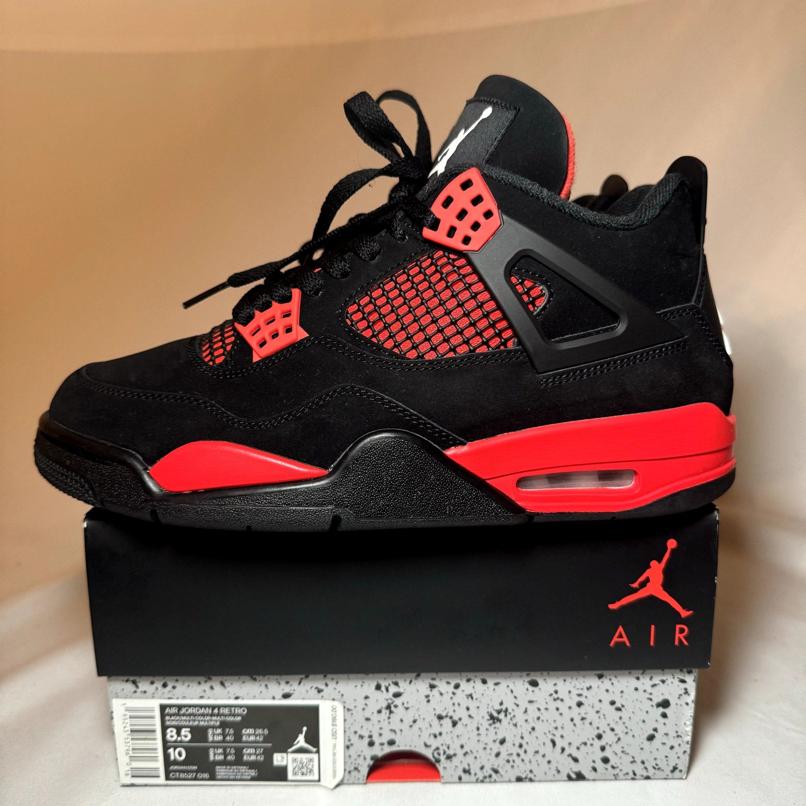 Air Jordan 4 Retro Red Thunder Men's Shoes - Size 8.5