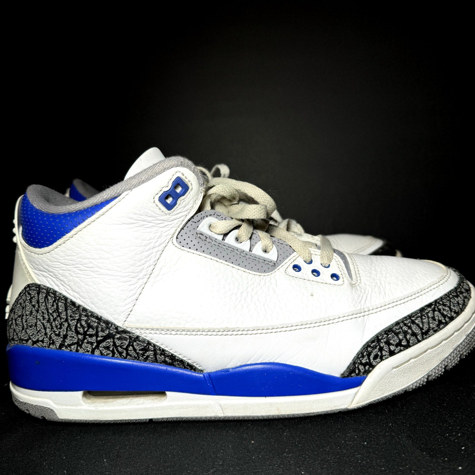 Air Jordan 3 Retro Racer Blue Men's Shoes - Size 10.5