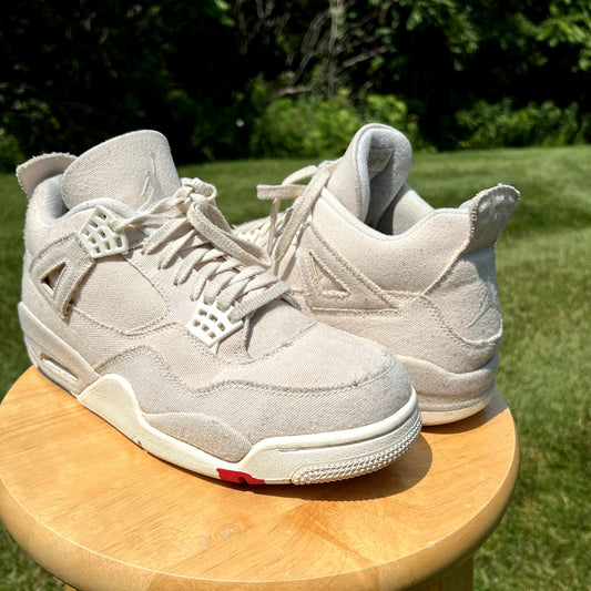 Air Jordan 4 Retro Blank Canvas Women's Shoes - Size 11