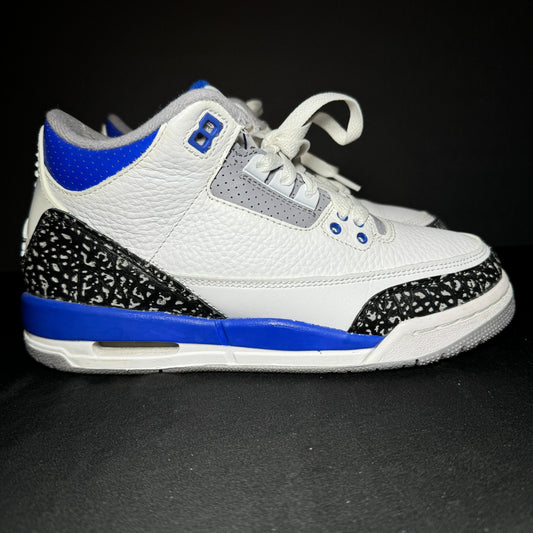 Air Jordan 3 Retro GS Racer Blue Kids Shoes - Size 6