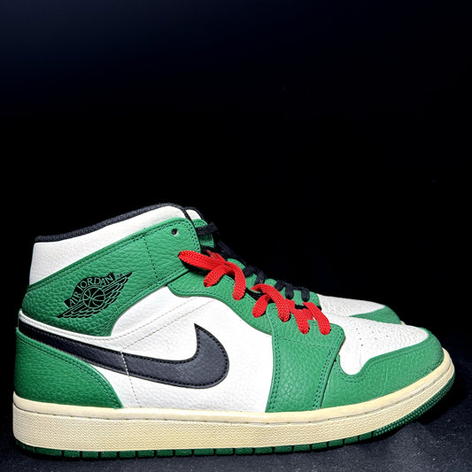 Air Jordan 1 Mid Pine Green Men's Shoes - Size 12