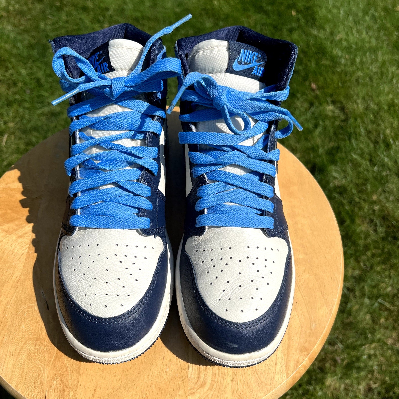 Air Jordan 1 Retro High OG GS Obsidian Kids Shoes - Size 5.5