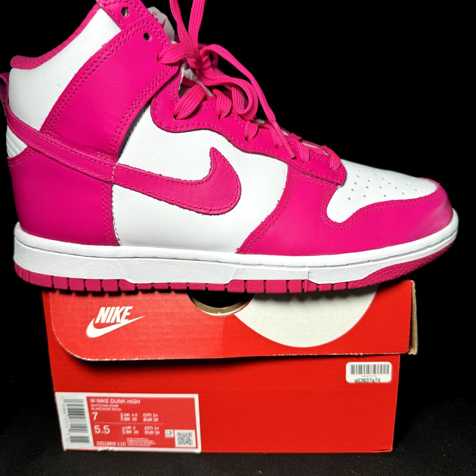 Nike Dunk High Pink Prime 2021 Women's Shoes - Size 7