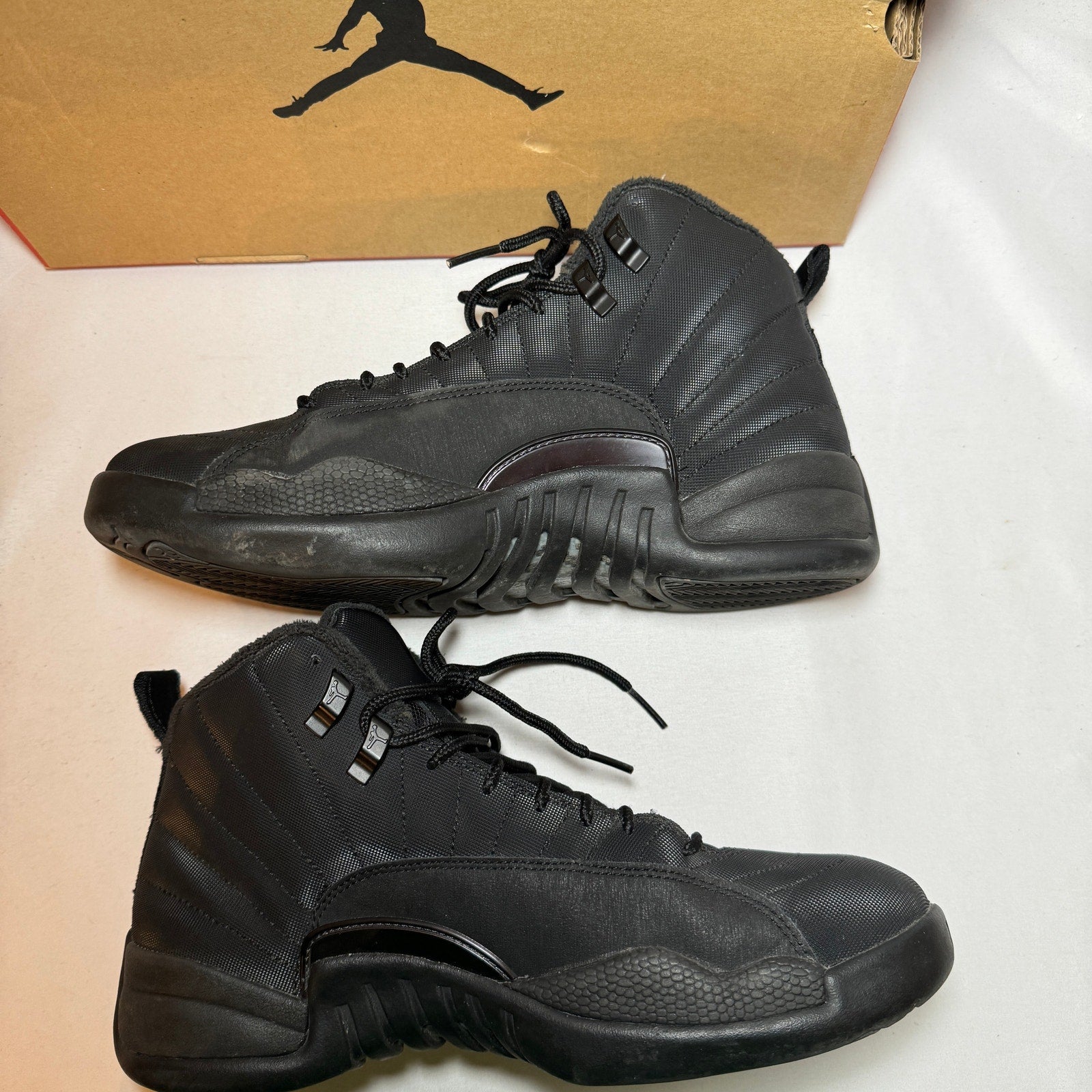 Air Jordan 12 Retro Winterized Triple Black Men's Shoes - Size 8.5