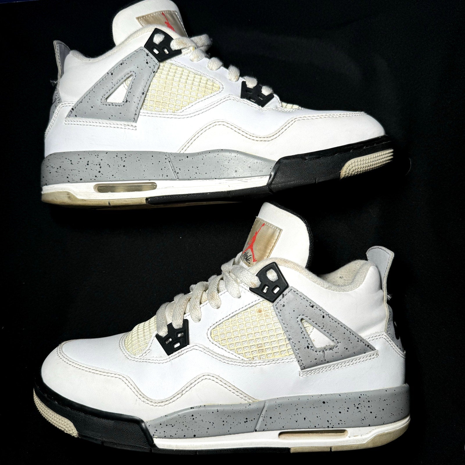 Air Jordan 4 Retro OG BG White Cement 2016 Kids Shoes - Size 7