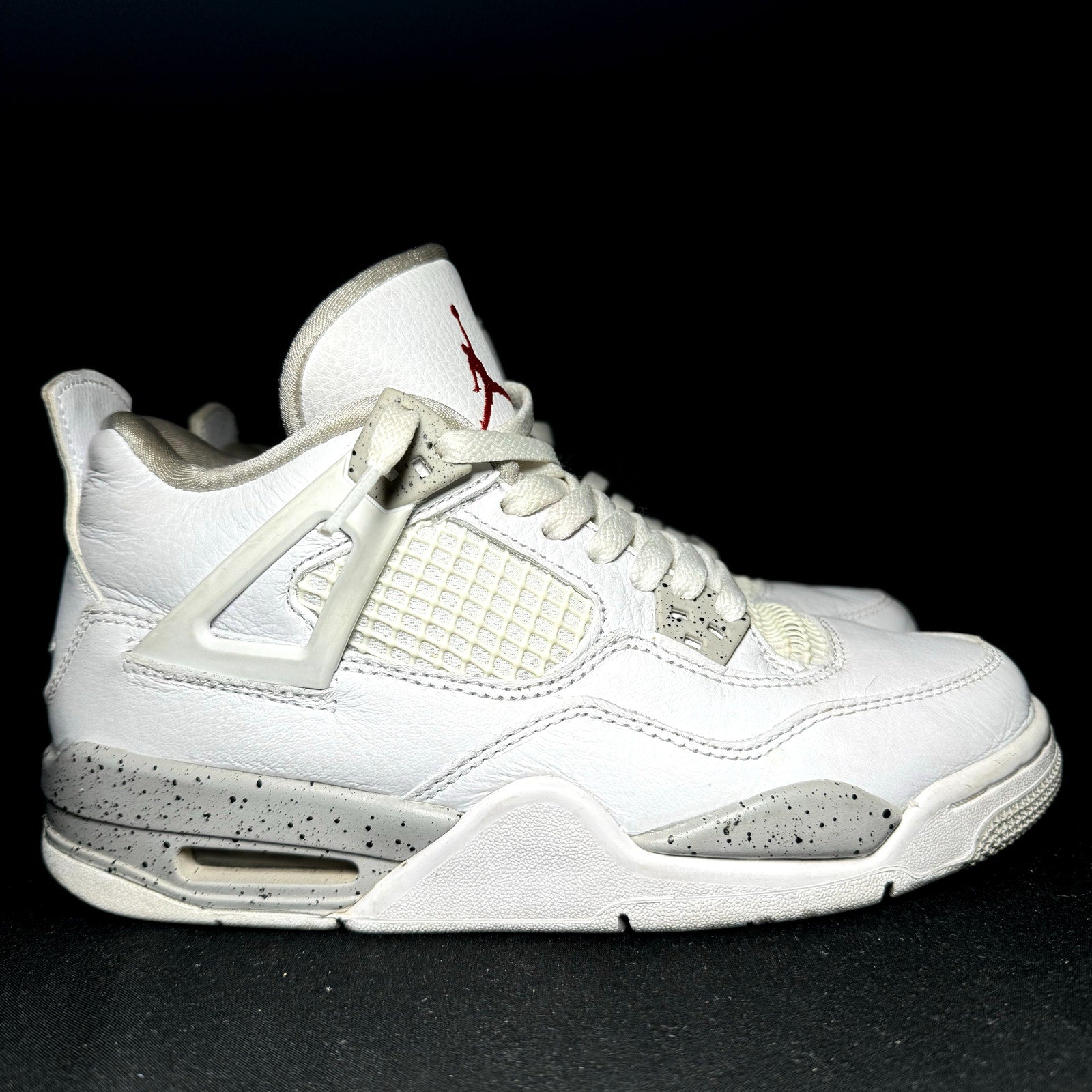 Air Jordan 4 Retro GS White Oreo Kids Shoes - Size 5