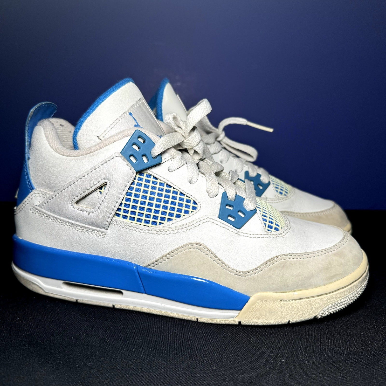 Air Jordan 4 Retro GS Military Blue 2012 Kids Shoes - Size 5