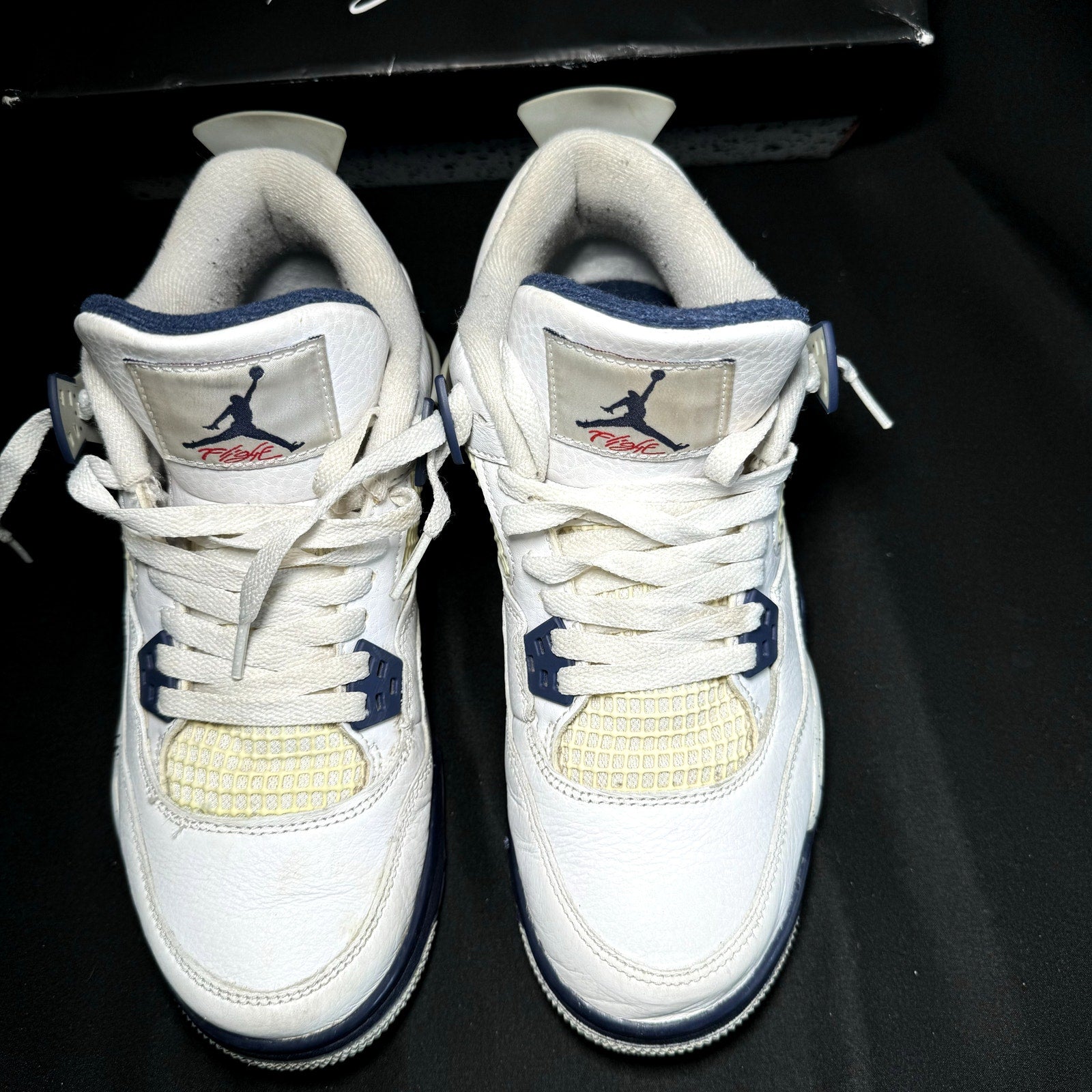 Air Jordan 4 Retro GS Midnight Navy Kids Shoes - Size 7