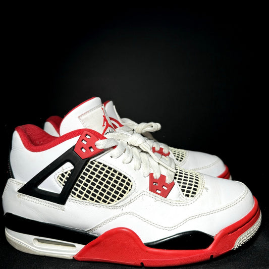 Air Jordan 4 Retro OG GS Fire Red 2020 Kids Shoes - Size 7