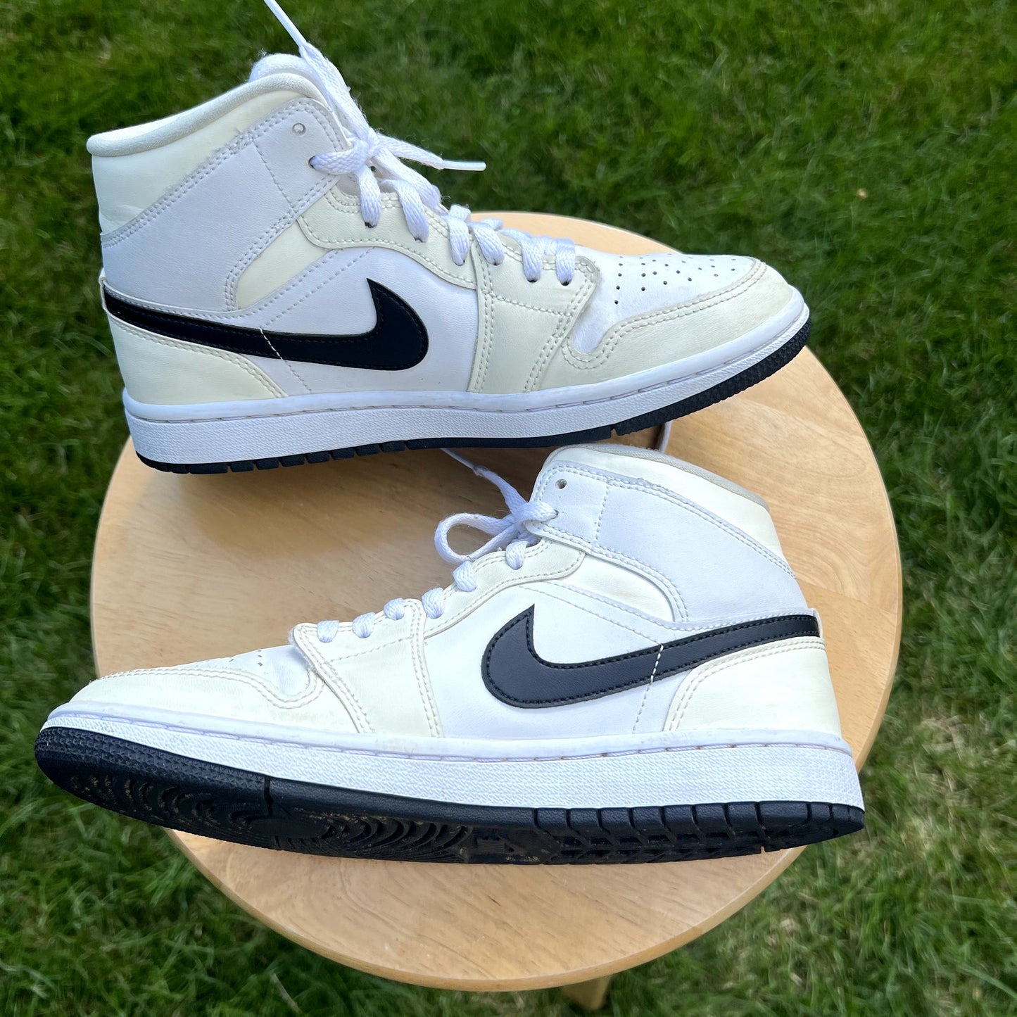 Wmns Air Jordan 1 Mid Coconut Milk Women's Shoes - Size 7