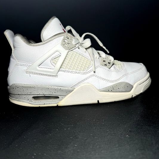 Air Jordan 4 Retro GS White Oreo Kids Shoes - Size 7