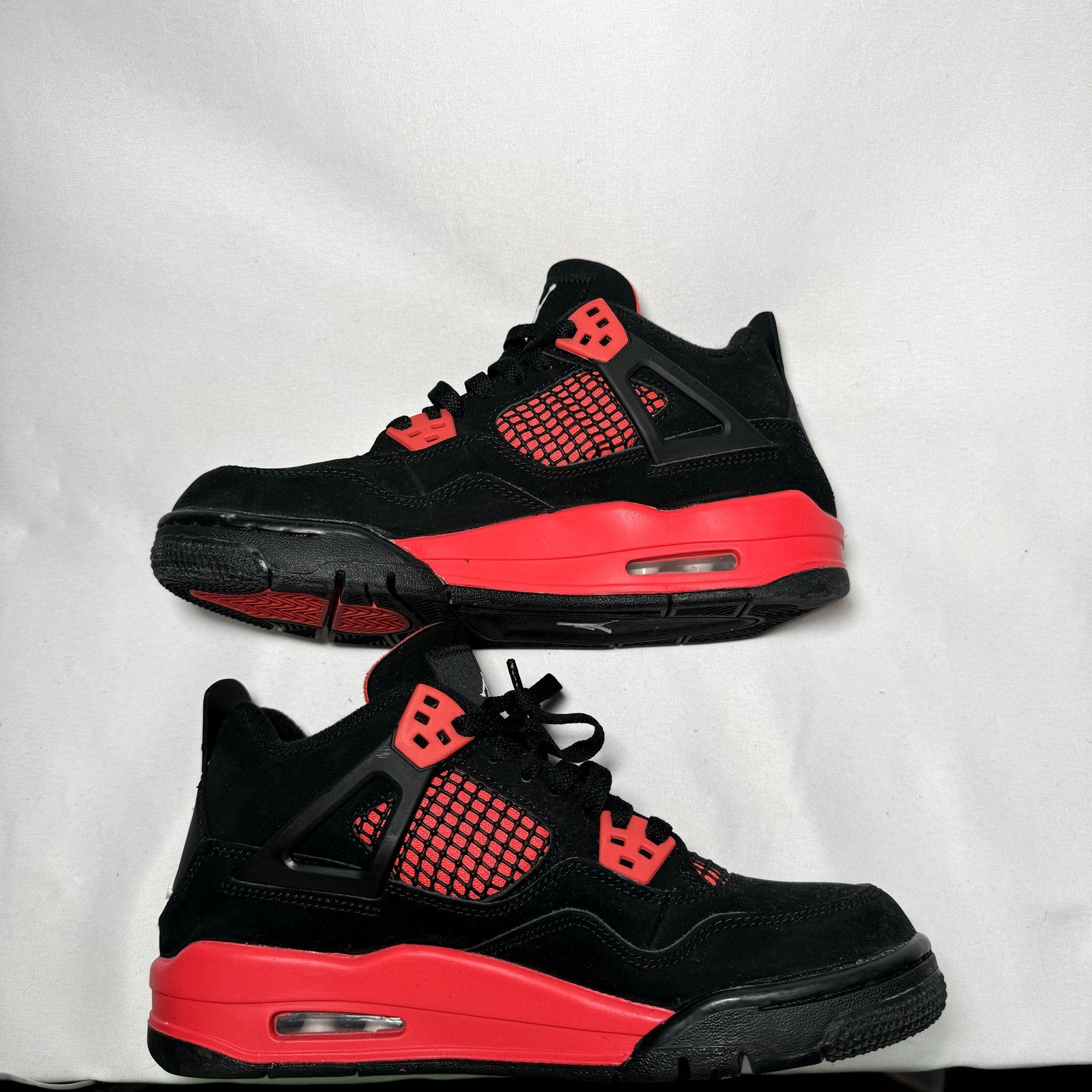 Air Jordan 4 Retro GS Red Thunder Kids Shoes - Size 5.5