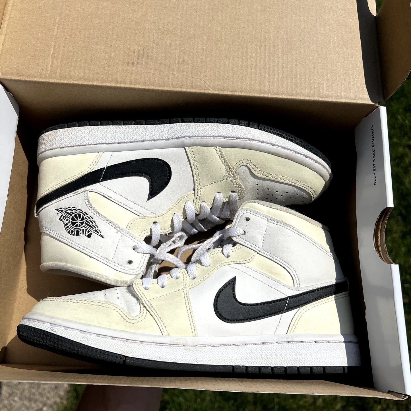 Wmns Air Jordan 1 Mid Coconut Milk Women's Shoes - Size 7