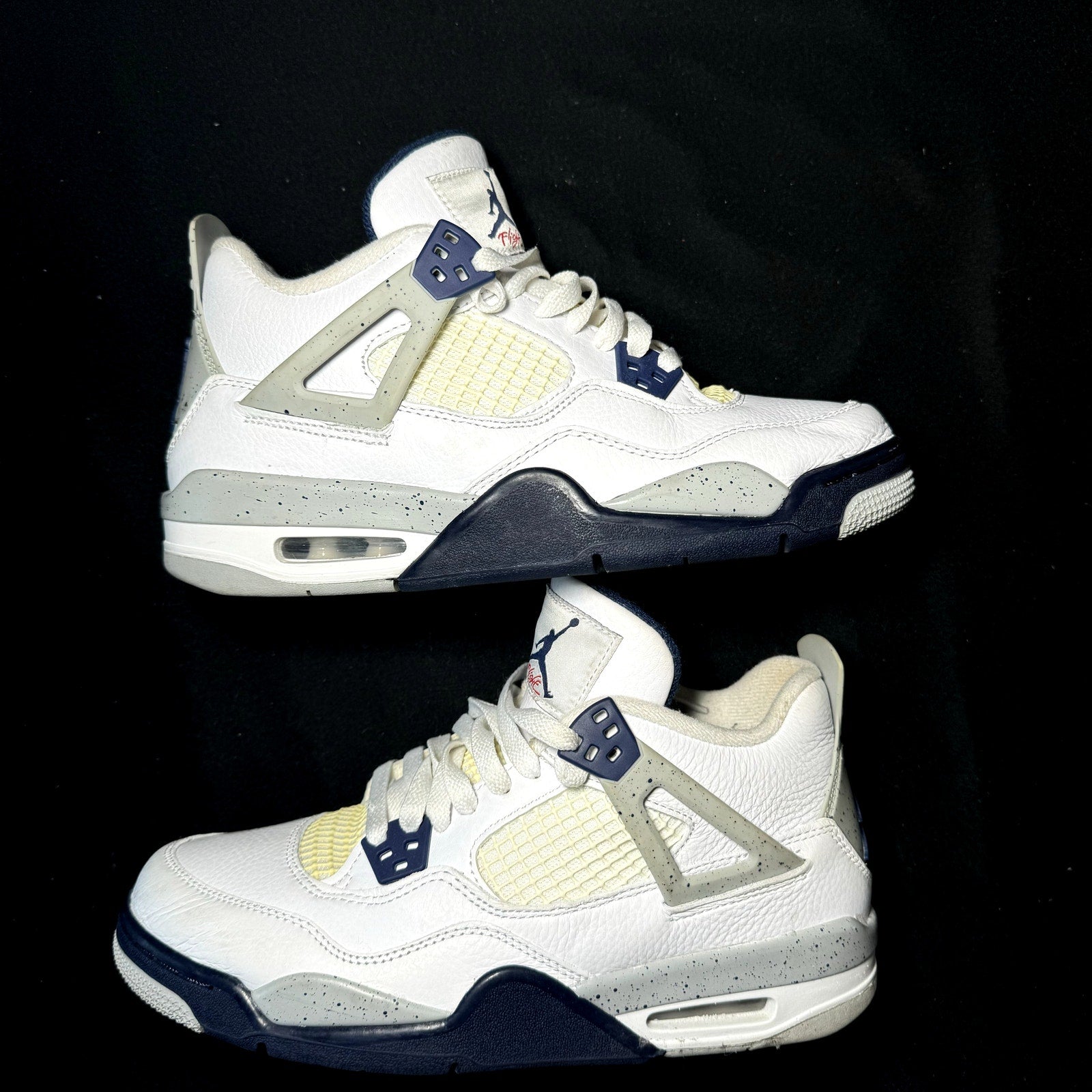 Air Jordan 4 Retro GS Midnight Navy Kids Shoes - Size 7