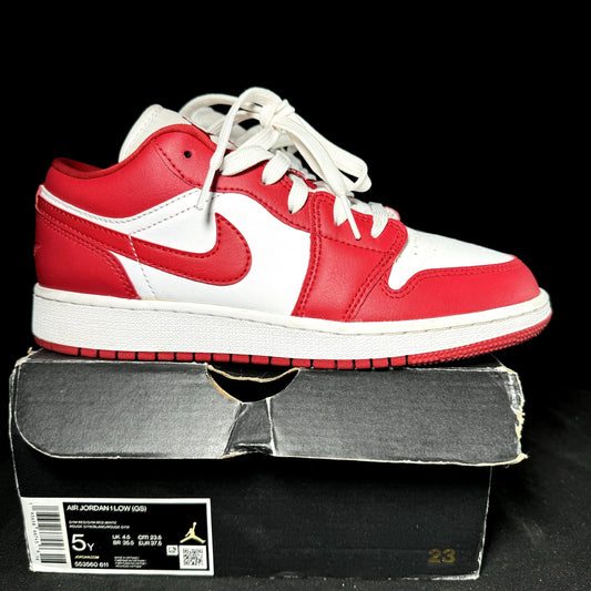 Air Jordan 1 Low GS Gym Red 2020 Kids Shoes - Size 5