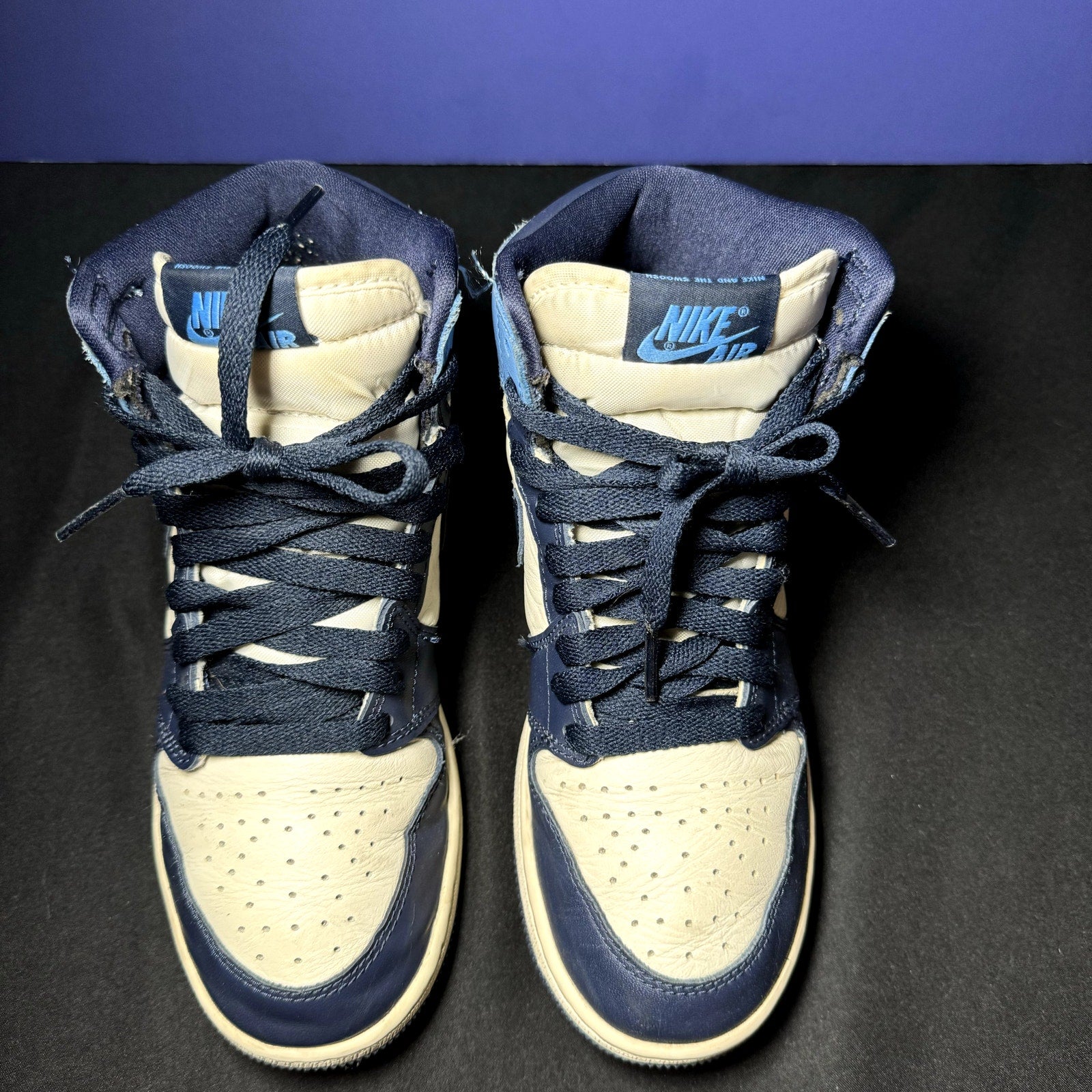 Air Jordan 1 Retro High OG GS Obsidian Kids Shoes - Size 4