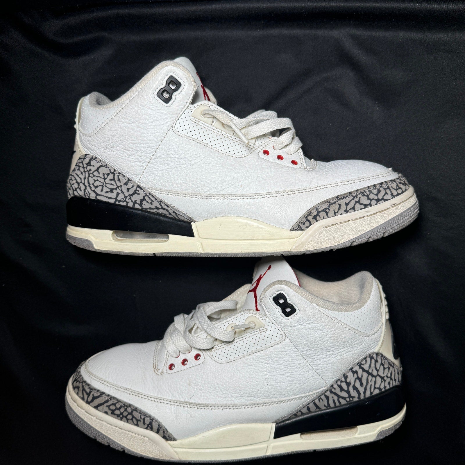 Air Jordan 3 Retro White Cement Reimagined Men's Shoes - Size 9.5