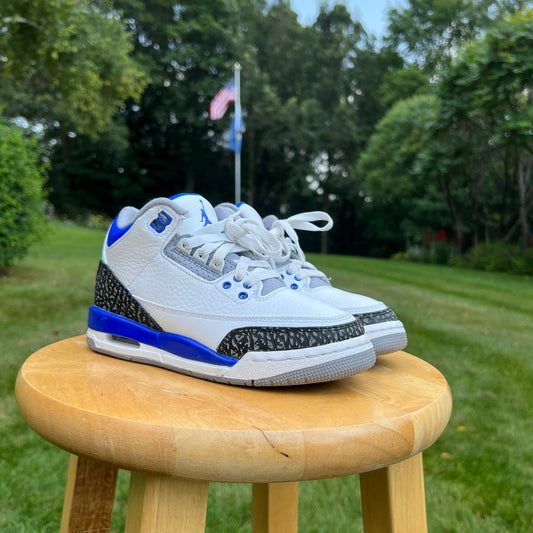 Air Jordan 3 Retro GS Racer Blue Men's Shoes - Size 3.5