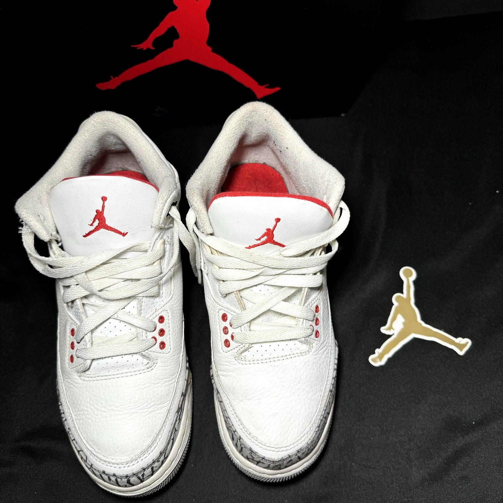 Air Jordan 3 Retro GS White Cement Reimagined Kids Shoes - Size 6.5