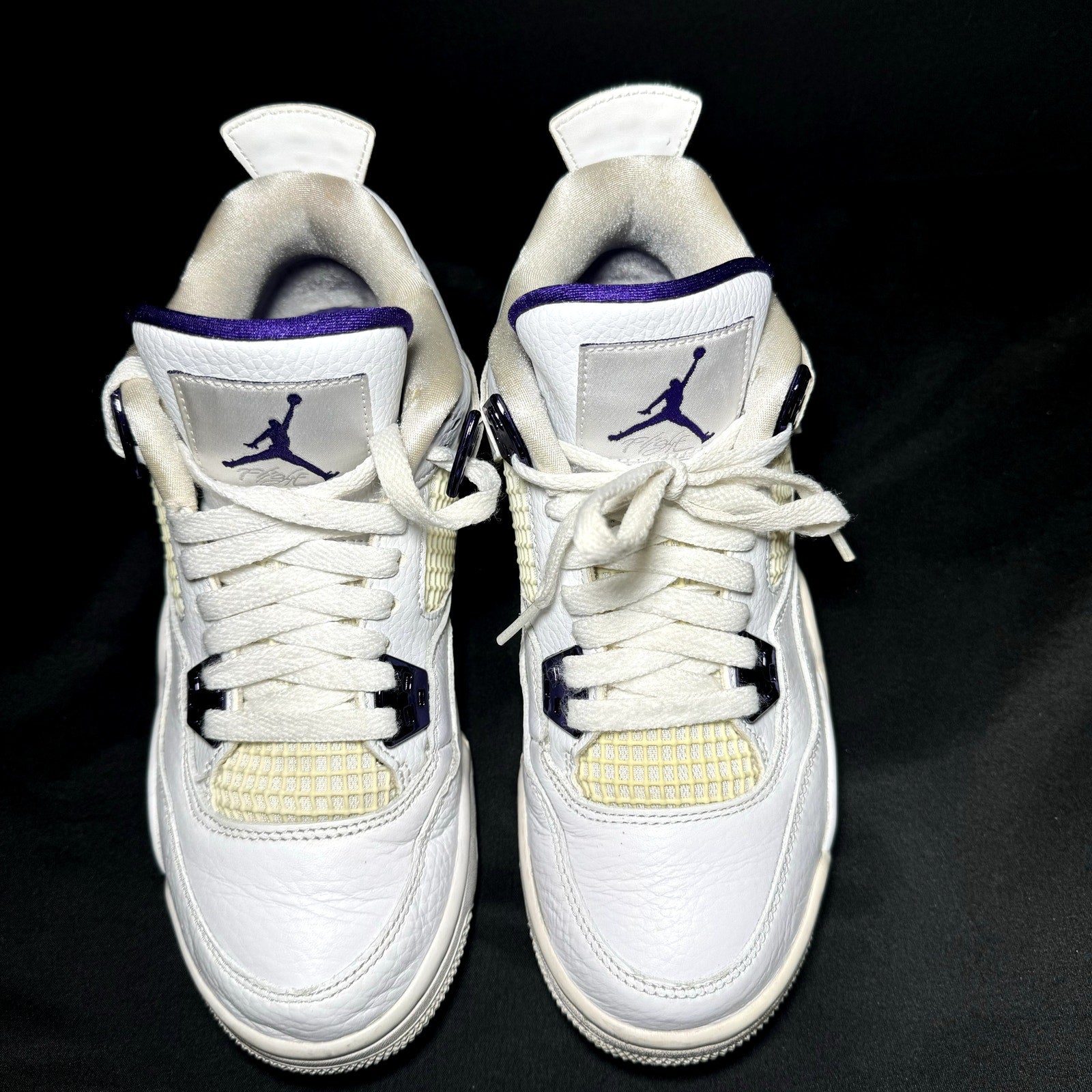 Air Jordan 4 Retro GS Purple Metallic Kids Shoes - Size 6