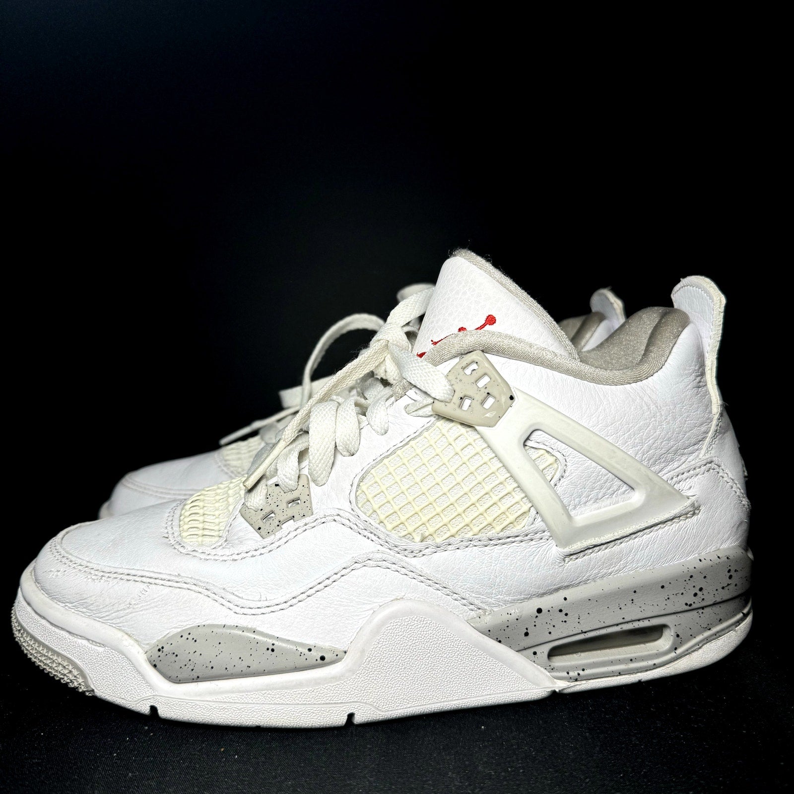 Air Jordan 4 Retro GS White Oreo Kids Shoes - Size 6.5