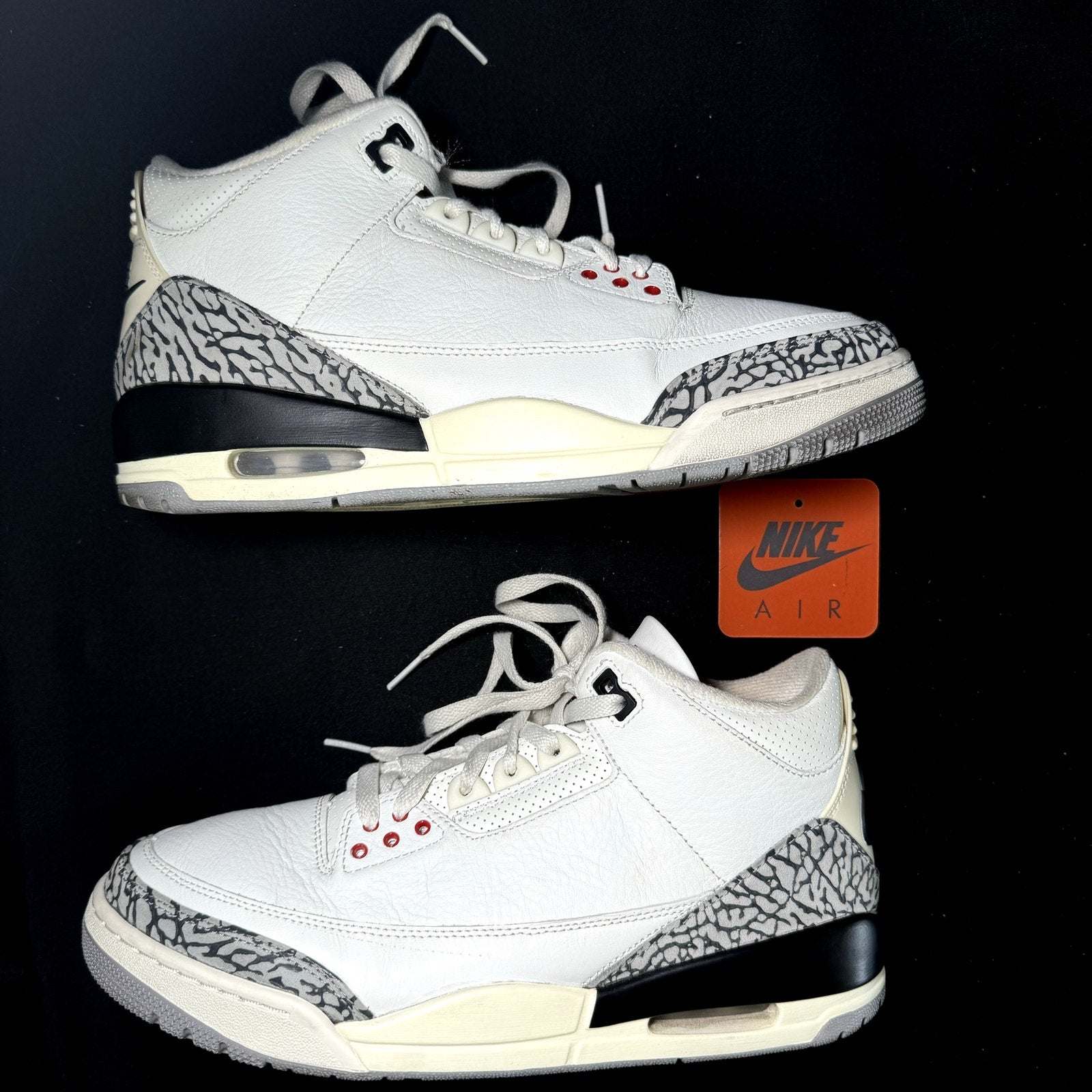 Air Jordan 3 Retro White Cement Reimagined Men's Shoes - Size 9.5